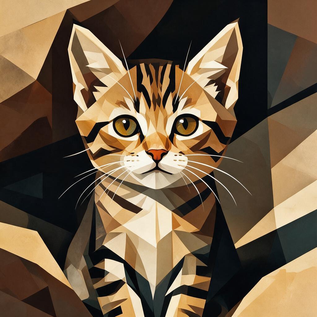 Geometric Cubism portrait example