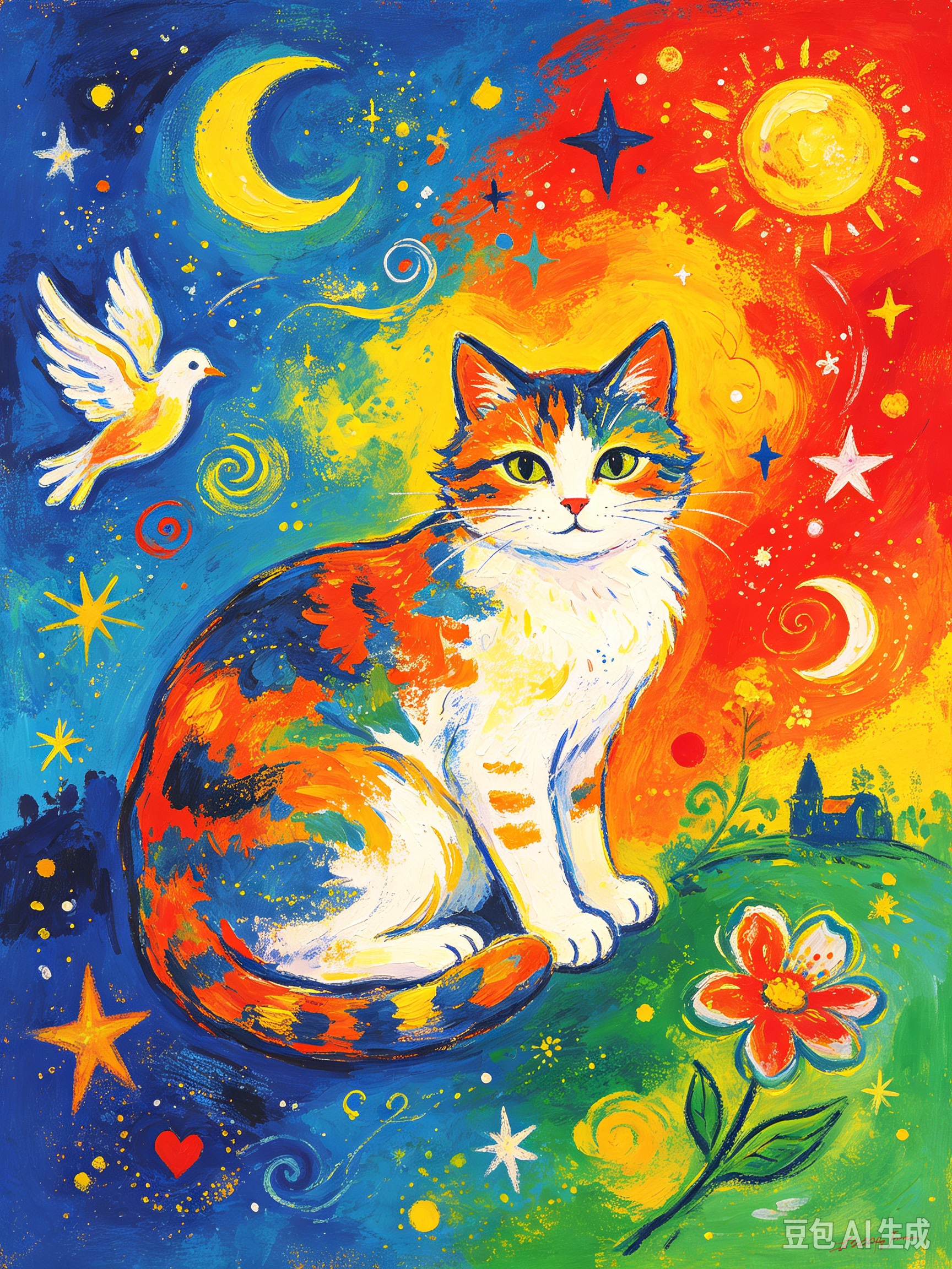 Dreamlike colour dog portrait 3