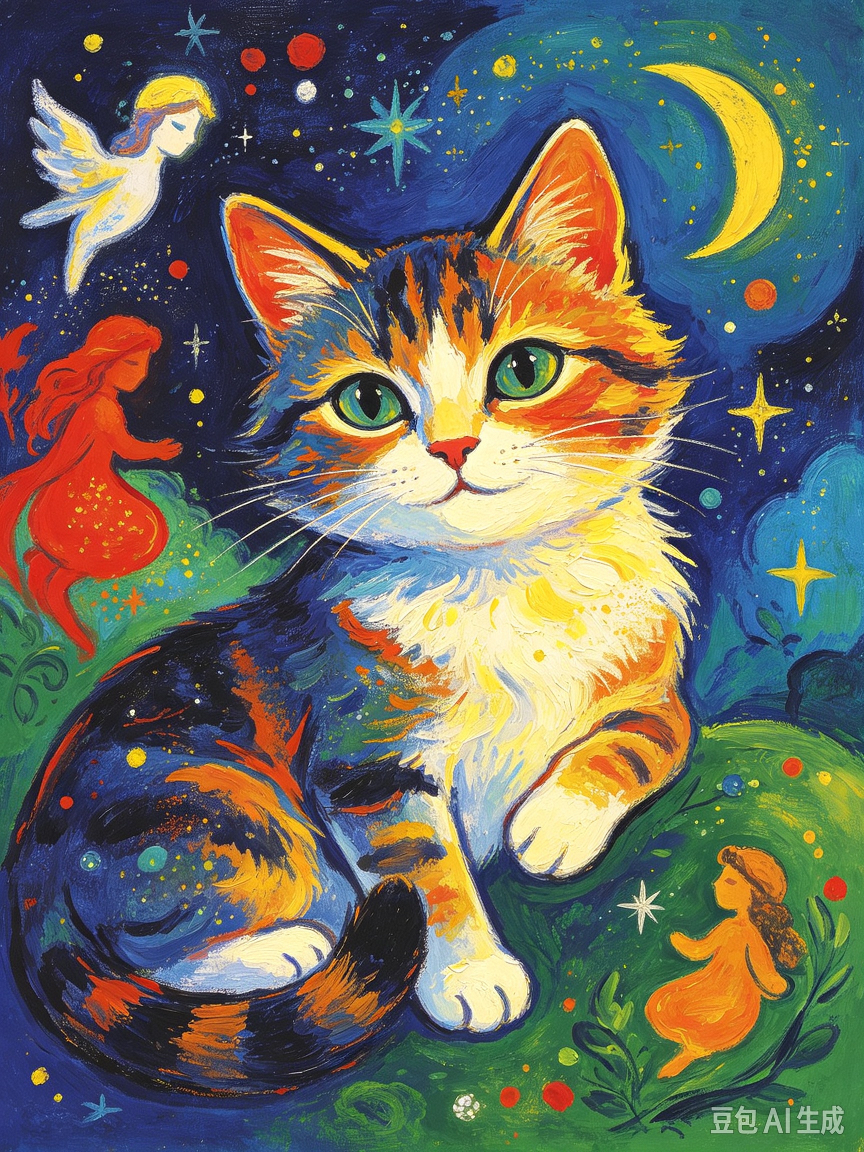 Dreamlike colour dog portrait 4
