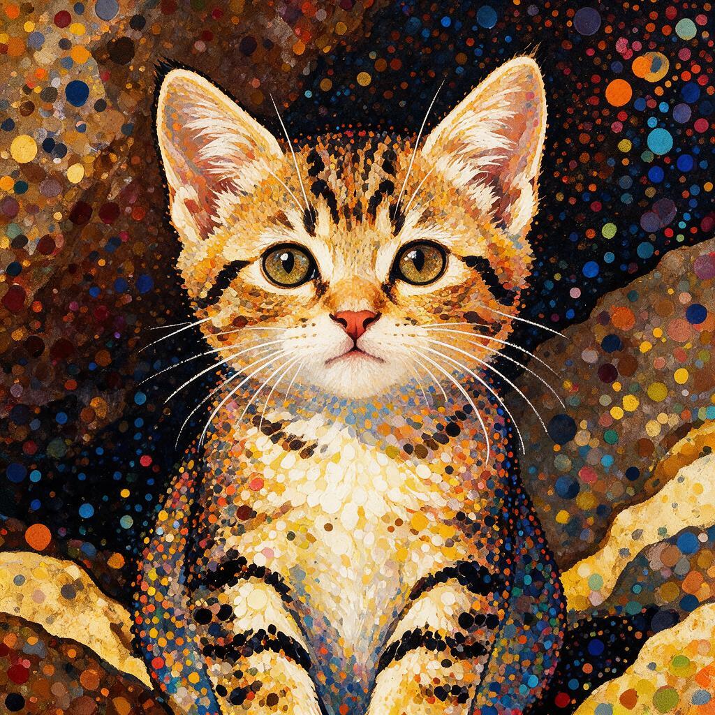 Colour Dots portrait example